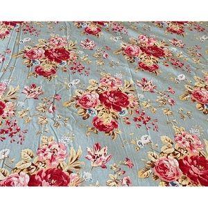 Pottery Barn Vintage Floral Duvet Full/Queen Linen/Cotton Blend